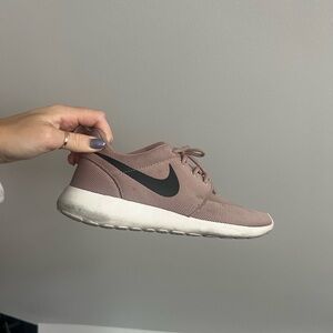 Nike Taupe and White Running Shoes